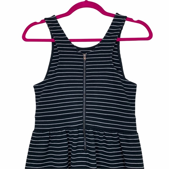 Madewell Black White Striped Fit And Flare Dress - Picture 6 of 10